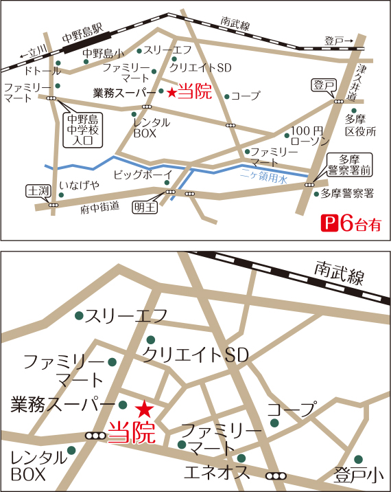 あさい内科医院の地図